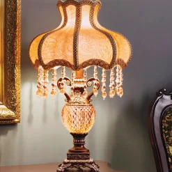 Cut Glass Victorian-Style Table Lamp