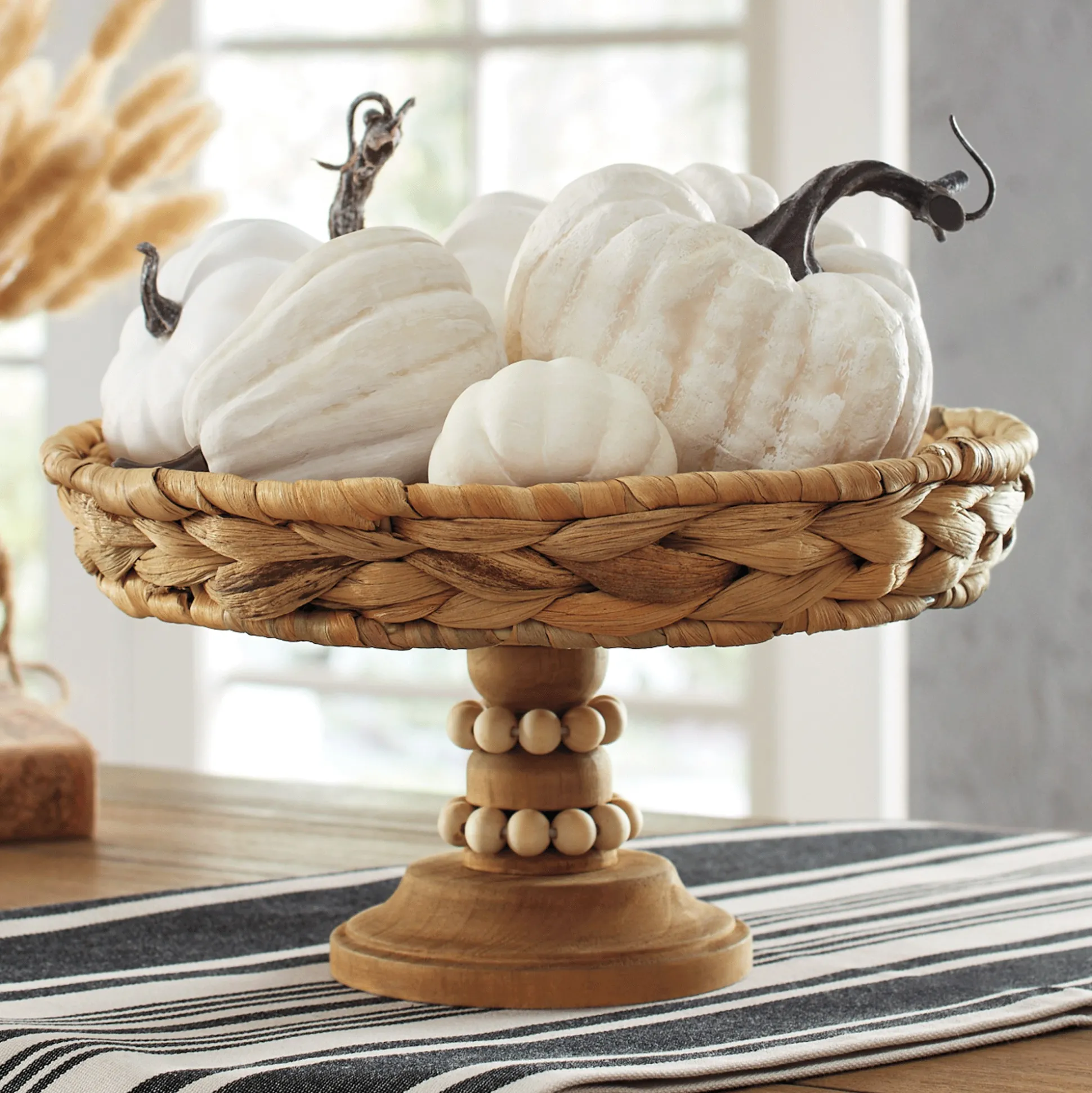 Decorative Woven Pedestal Bowl