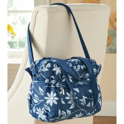 Denim Flowers Shoulder Bag