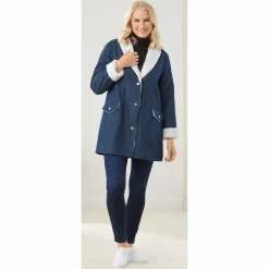 Denim Shearling Coat
