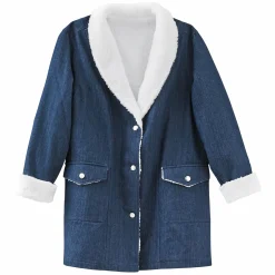 Denim Shearling Coat