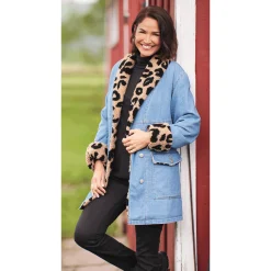 Denim Shearling Coat