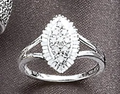 Diamond Marquise Cluster Ring