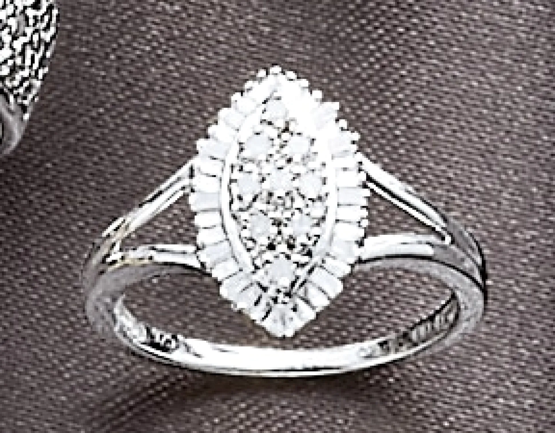 Diamond Marquise Cluster Ring