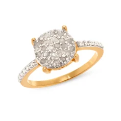 Diamond Round Cluster Ring