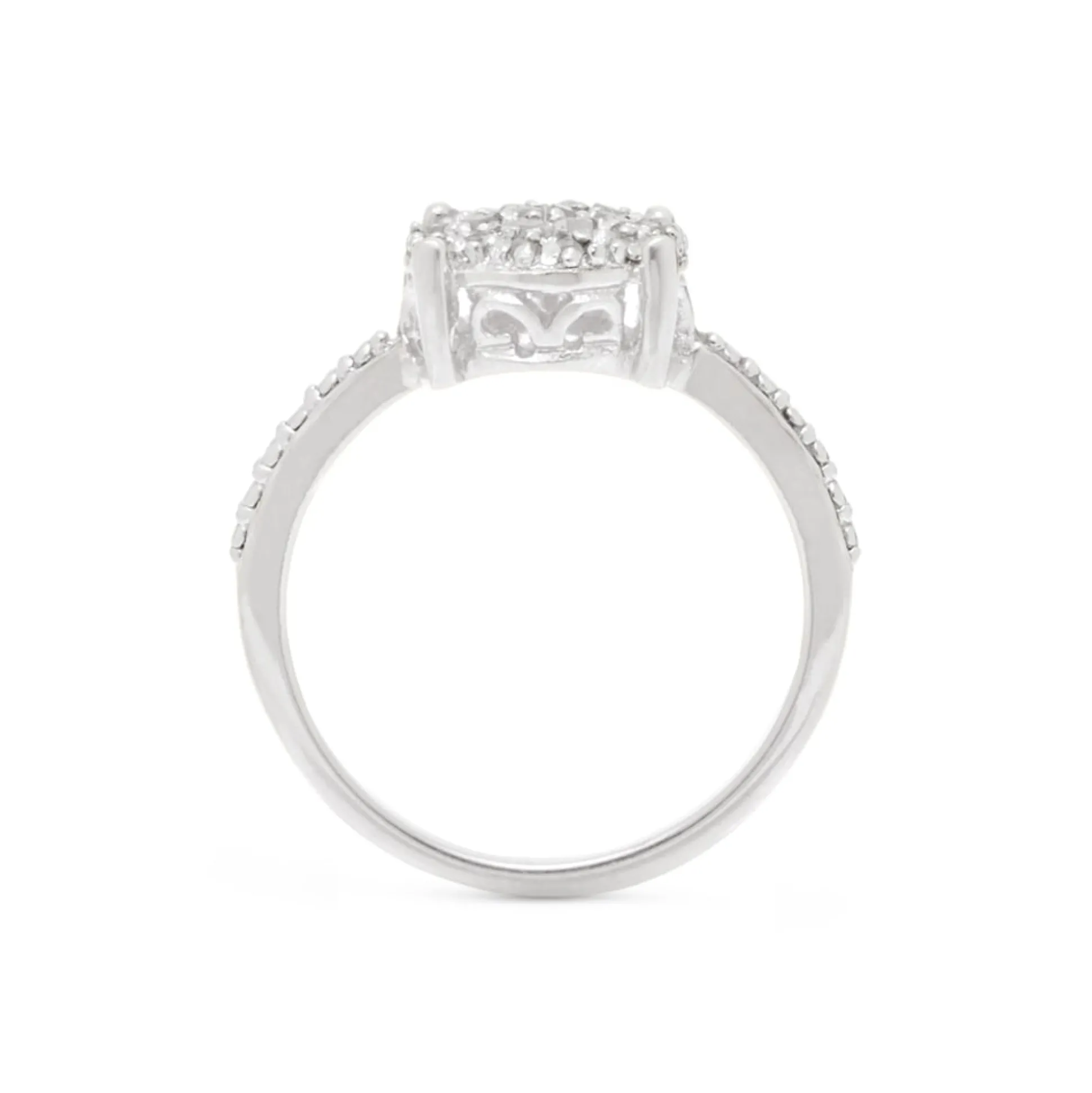Diamond Round Cluster Ring