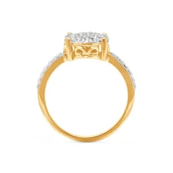 Diamond Round Cluster Ring