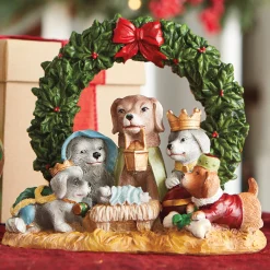 Dog Nativity Figurine