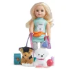 Dog Walking 18" Doll Set