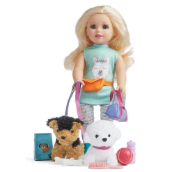 Dog Walking 18" Doll Set