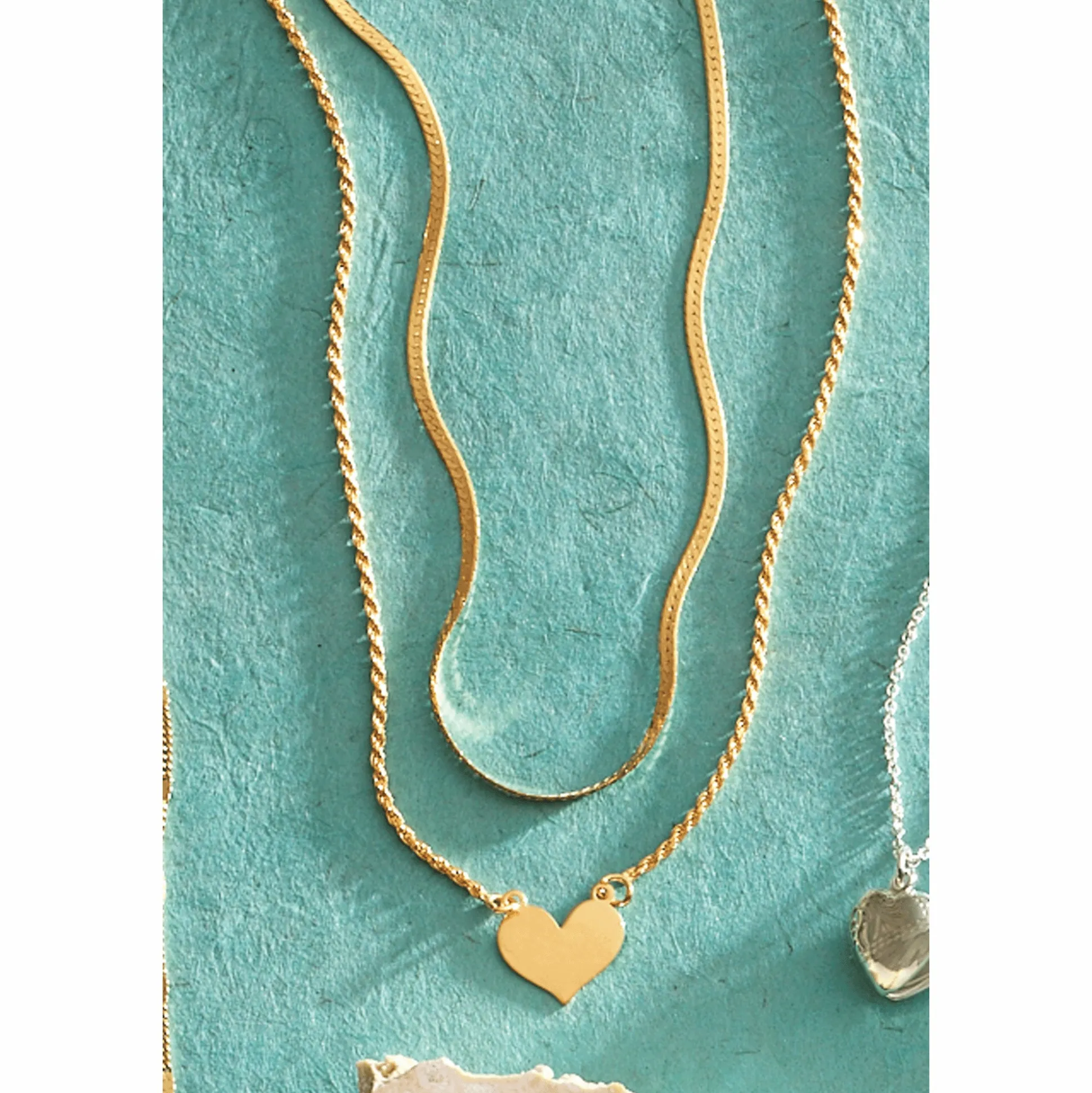 Double-Strand Heart Necklace