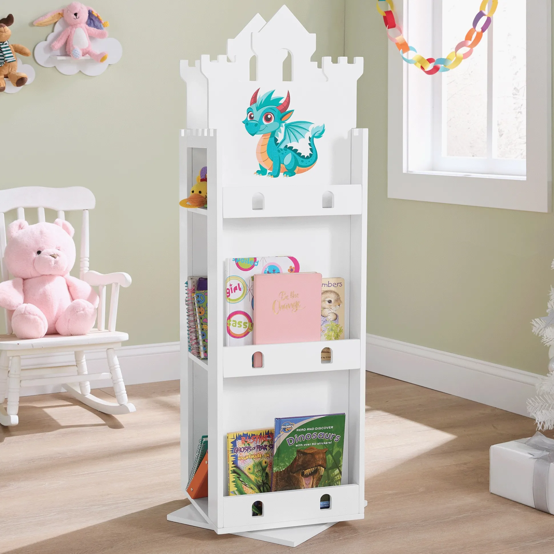 Dragon Castle Swiveling Book Storage