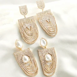 Draped Crystal Earrings