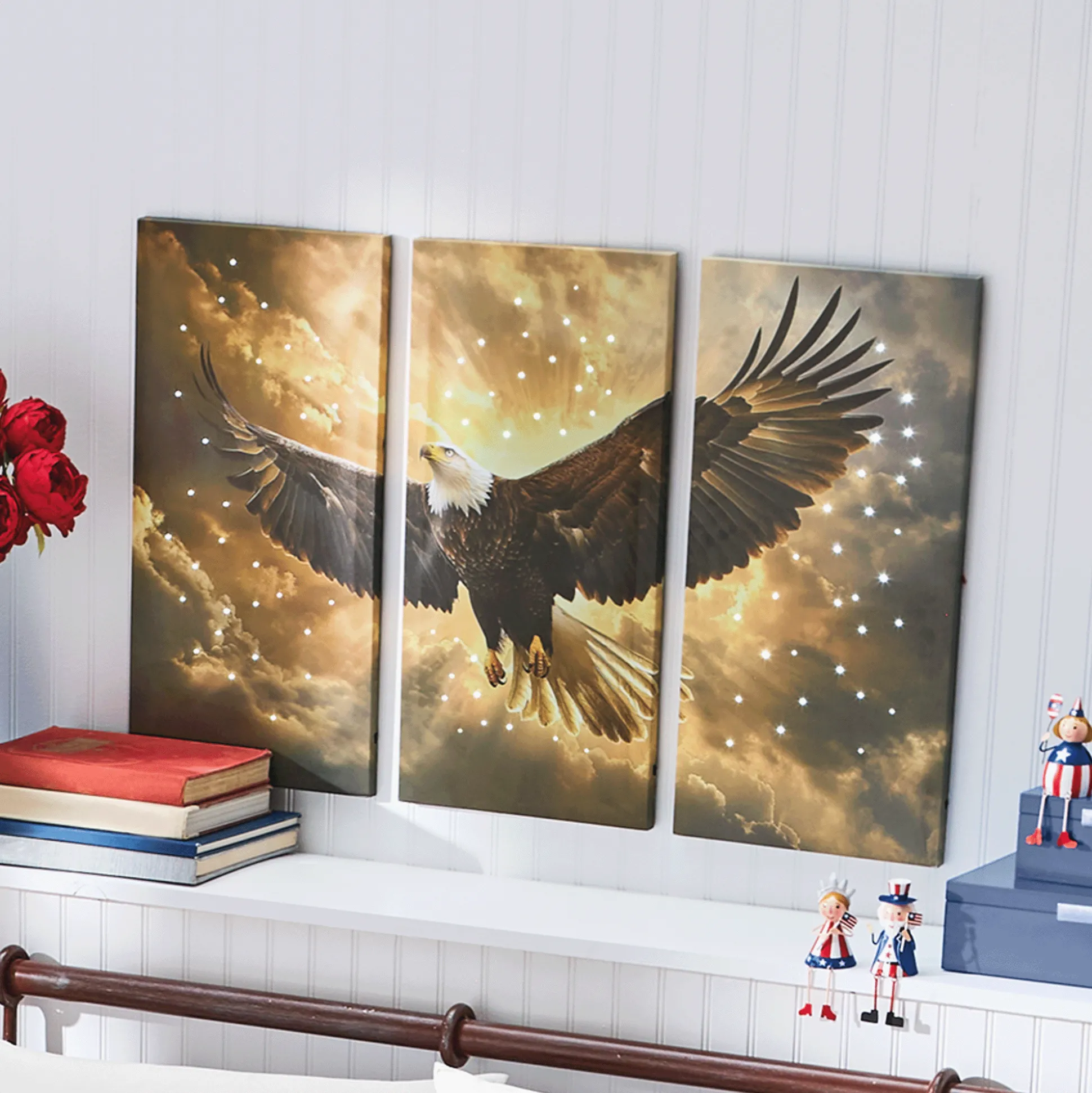 Eagle Lit Triptych