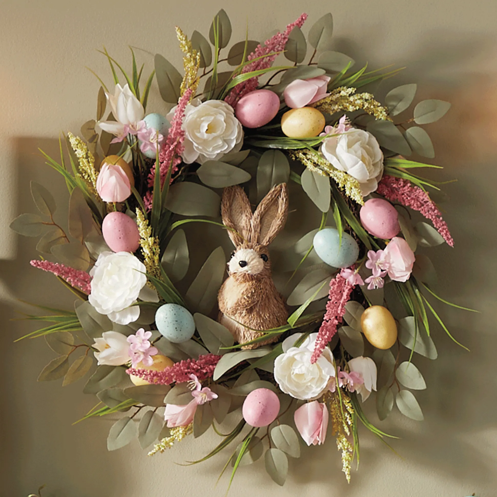 Easter Wreath with Sisal Bunny