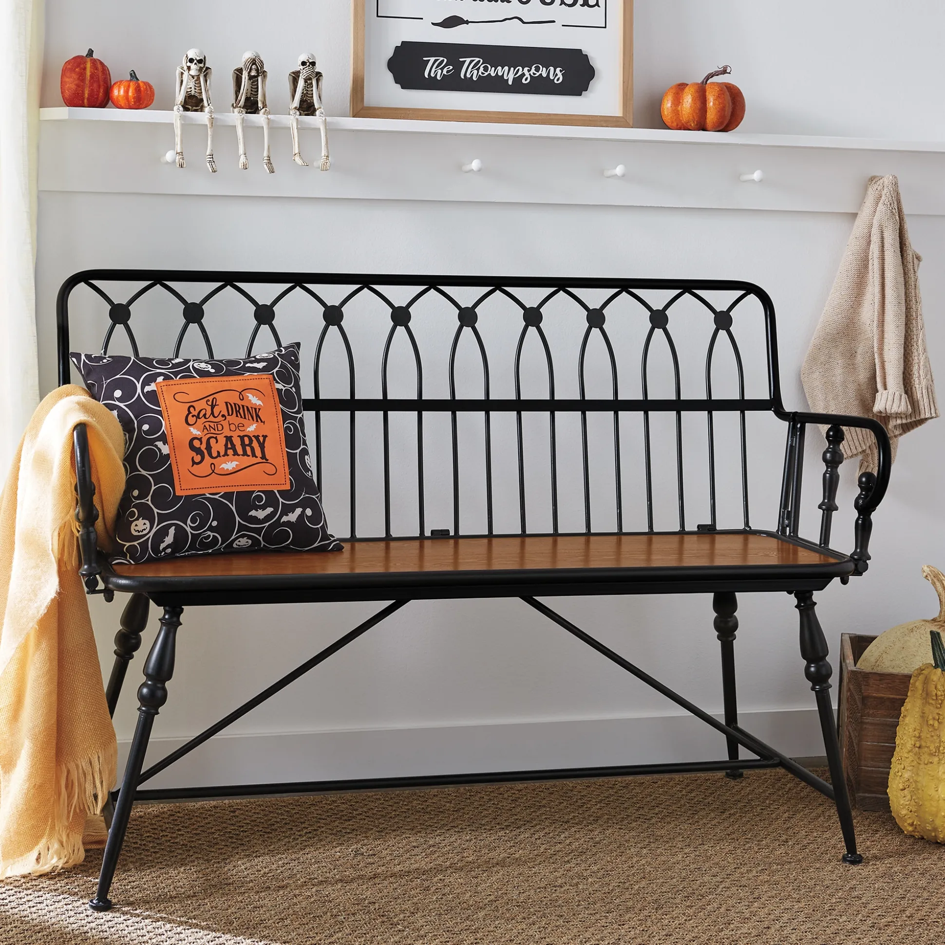 Eat Drink And Be Scary Decorative Pillow