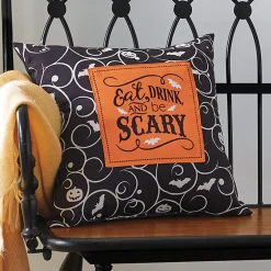 Eat Drink And Be Scary Decorative Pillow
