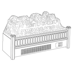Electric Fireplace Logs with Remote