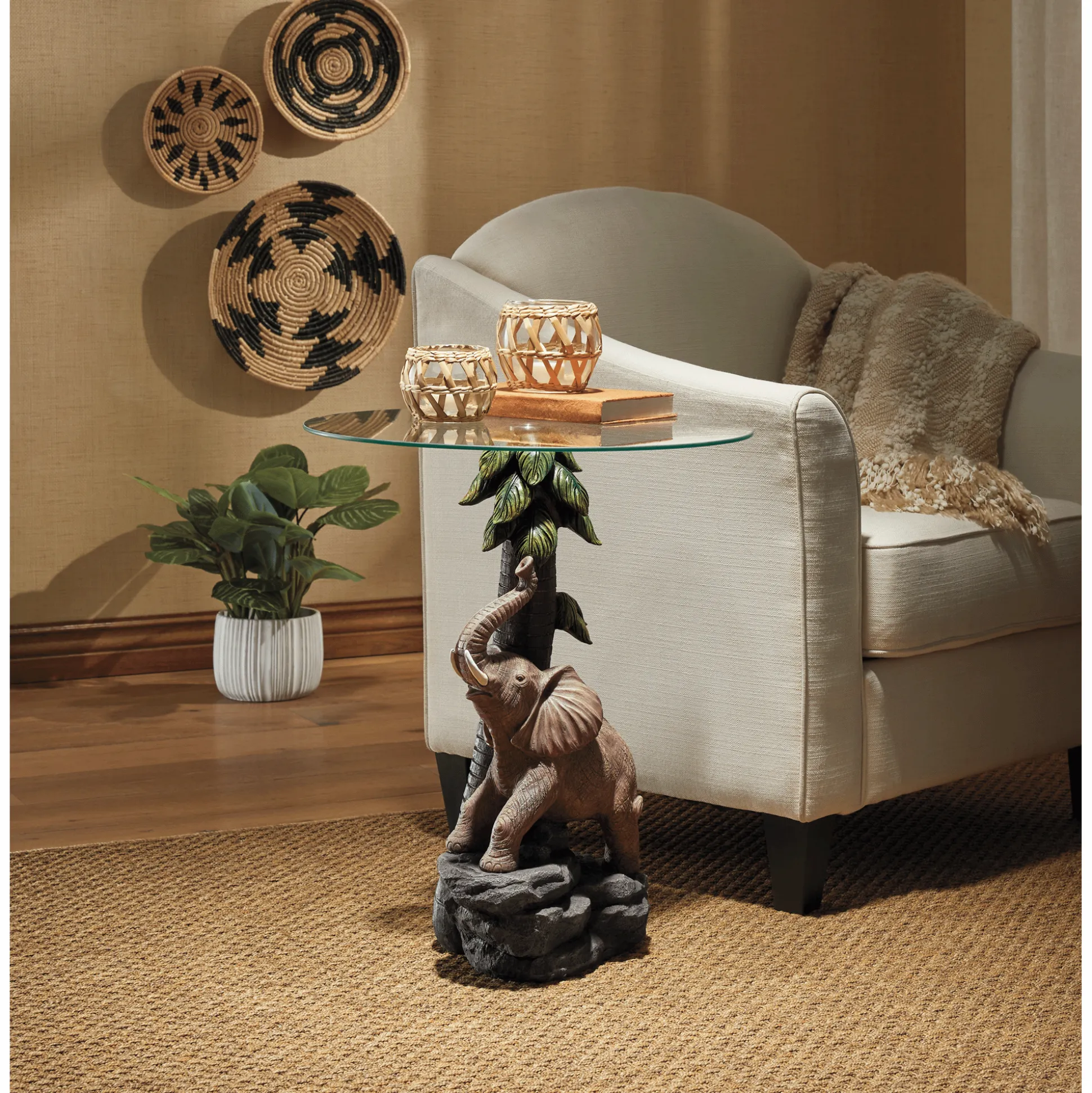 Elephant Bliss Accent Table