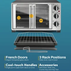 Elite Gourmet Double French Door Toaster Oven