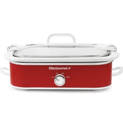 Elite Gourmet 3.5-Quart Slow Cooker with Locking Lid
