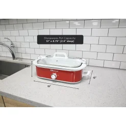 Elite Gourmet 3.5-Quart Slow Cooker with Locking Lid