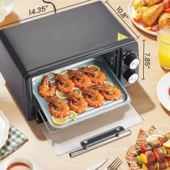 Elite Gourmet 4-Slice Countertop Toaster Oven with Crumb Tray