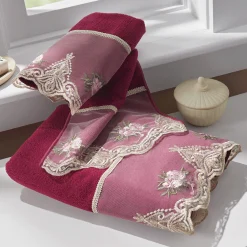 Elizabeth Lace Trim Towel Set