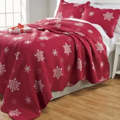 Embroidered Snowflake Quilt