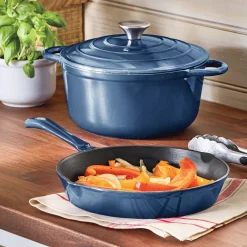 Enameled Cast Iron Dutch Oven and Skillet Set