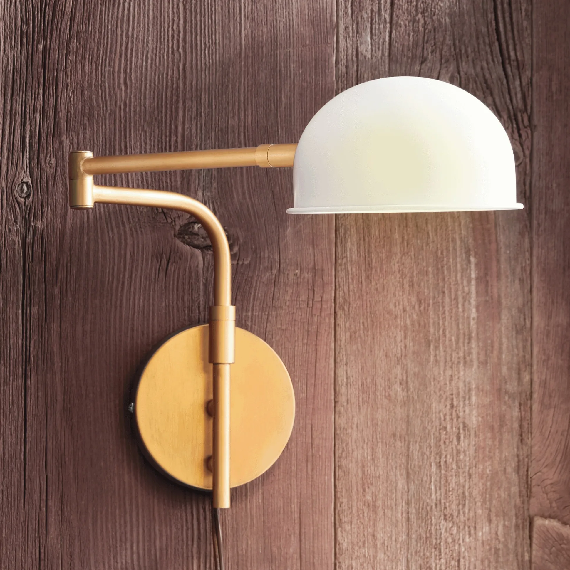 Enameled Swing-Arm Wall Lamp