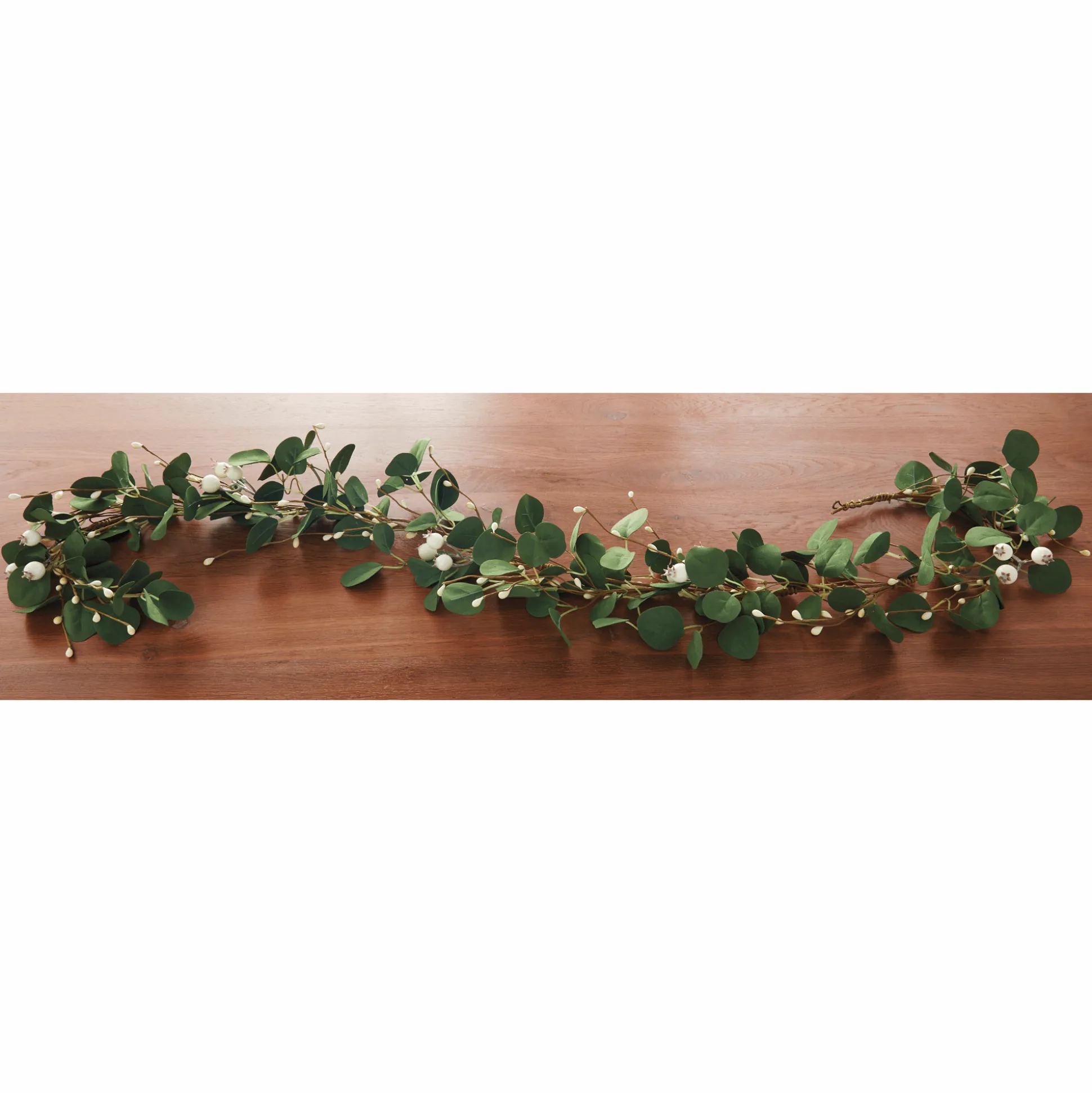 Everyday Green Garland with White Berries