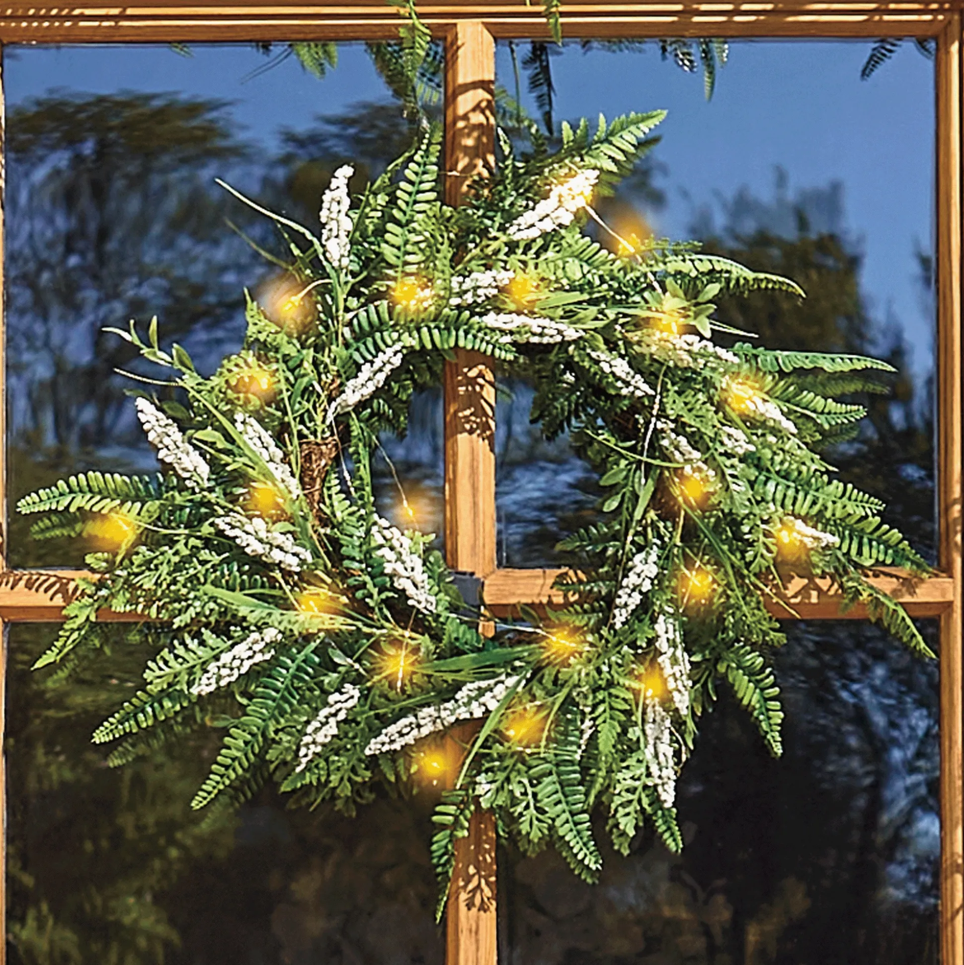 Everyday Green Mixed Fern Wreath