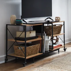 Expandable Rotatable Powered TV Stand