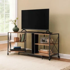 Expandable Rotatable Powered TV Stand
