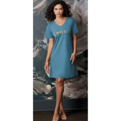 Faith Women's T-Shirt Style Nightgown with Inspirational Messaging