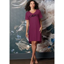 Faith Women's T-Shirt Style Nightgown with Inspirational Messaging