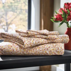 Fall Ditsy Floral Print Microfiber Sheet Set