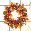 Fall Harvest Pumpkin and Berries Wreath