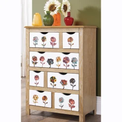Fall Patchwork Cabinet