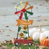 Fall Welcome Windmill Yard Stake
