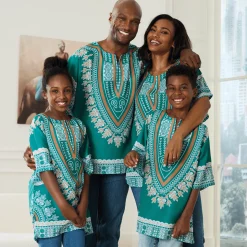 Family Cultural-Print Dashiki Tunic in Unisex Sizes