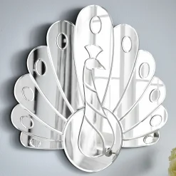 Fanned Peacock Wall Mirror