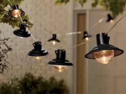 Farmhouse Solar String Light - 10 LED Outdoor Lanterns