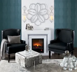 Faux-Crystal Floral Art