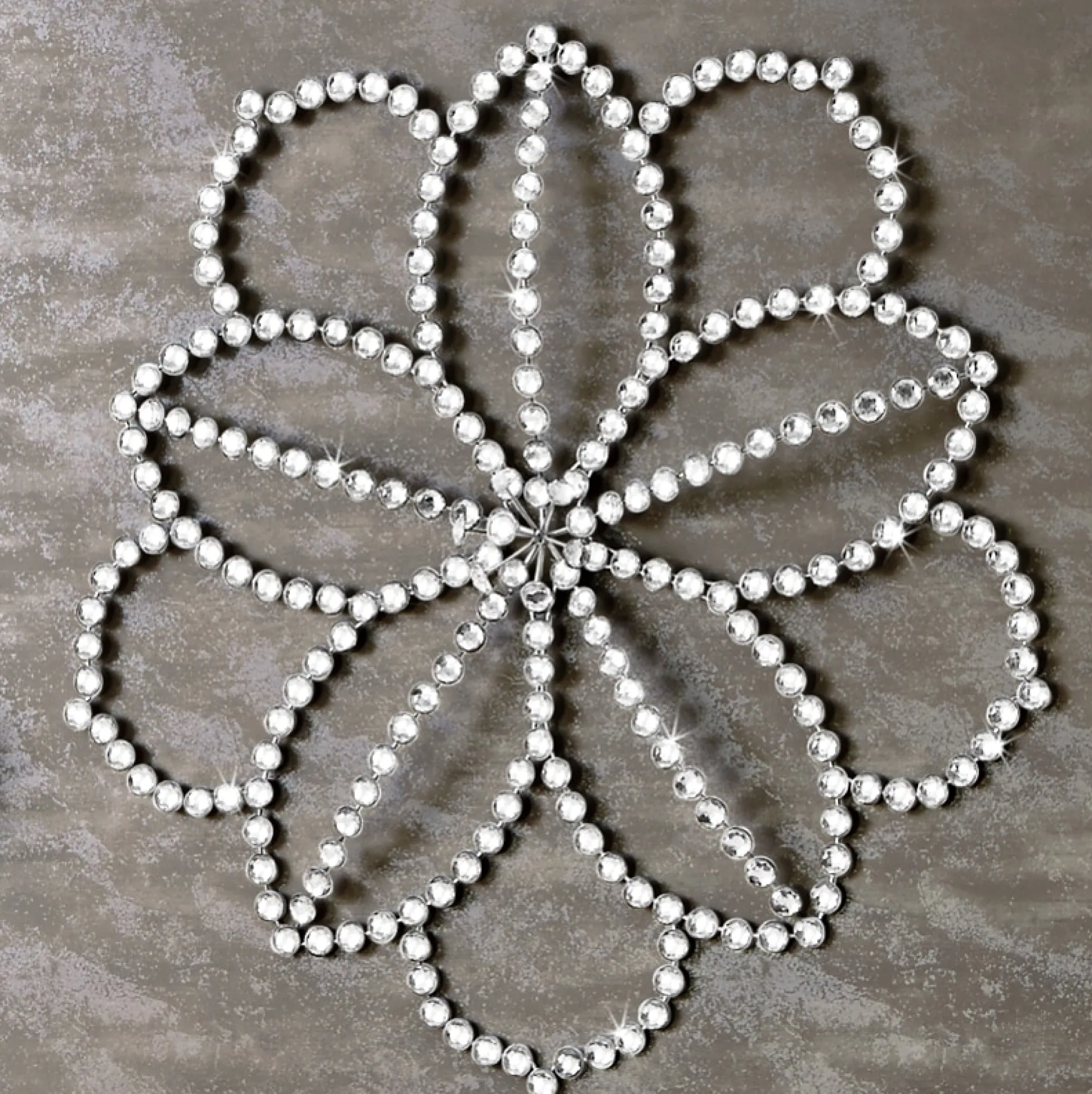 Faux-Crystal Floral Art
