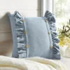 Faux-Denim Accent Pillow