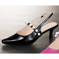 Faux-Pearl Strapped Slingback for Women with 2.5
