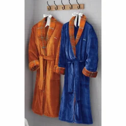 Faux-Sherpa Trim Unisex Robe