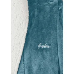 Faux-Sherpa Trim Unisex Robe